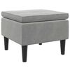 vidaXL Tabouret avec pieds en bois et velours gris clair