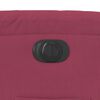 vidaXL Fauteuil inclinable &eacute;lectrique rouge bordeaux velours