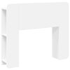 vidaXL Cabinet de T&ecirc;te de Lit avec stockage Blanc Bois d'ing&eacute;nierie