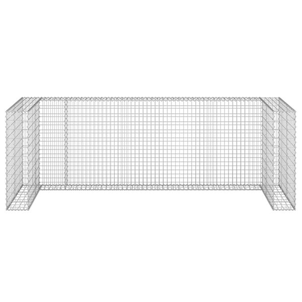vidaXL Mur en gabion pour poubelles Acier galvanis&eacute; 325x100x110 cm