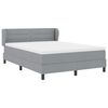 vidaXL Lit &agrave; ressorts avec matelas Gris clair 140 x 190 cm tissu