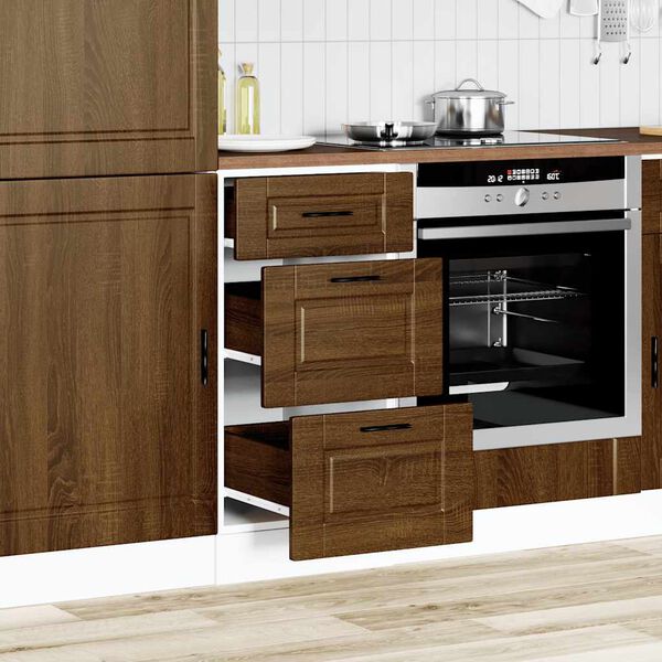 vidaXL Armoire de cuisine Porto chêne marron bois d'ingénierie