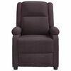 vidaXL Fauteuil de massage Marron fonc&eacute; Tissu