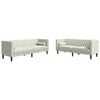 vidaXL Ensemble de canap&eacute; Chesterfield et traversins 2pcs velours