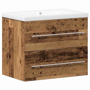 vidaXL Meuble de Lavabo de Salle de Bain 2 pc Bois Ancien
