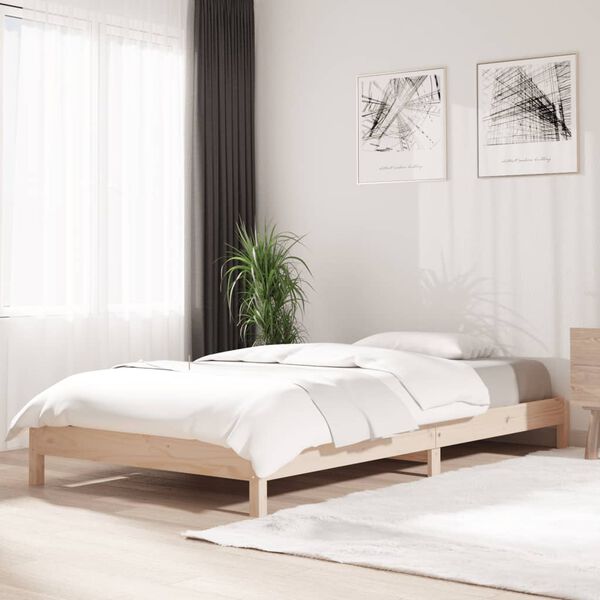 vidaXL Lit empilable sans matelas 75x190 cm bois pin massif