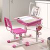 Vipack Bureau r&eacute;glable enfant Comfortline 301 et chaise Rose et blanc