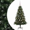 vidaXL Arbre de No&euml;l Artificiel avec Boule 150 cm 150 LED Blanc chaud