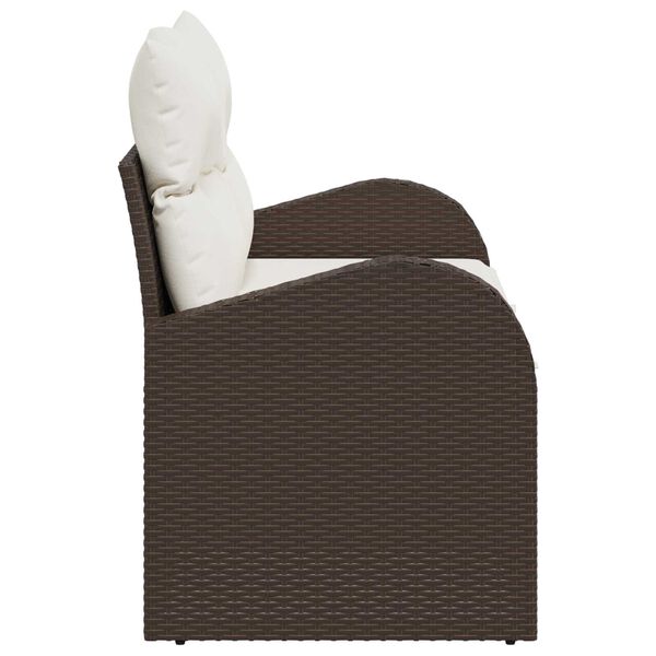 vidaXL Canapé de jardin Marron 124 x 62 x 69cm polyrotin