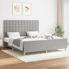 vidaXL Cadre de lit sans matelas gris clair 160x200 cm tissu