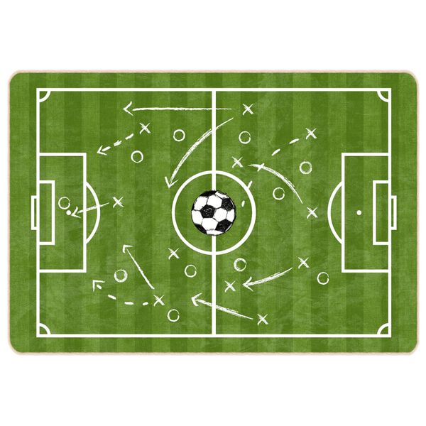 vidaXL Tapis enfant 160x230cm terrain de football antidérapant lavable