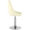 vidaXL Chaises pivotantes à manger lot de 2 Crème Tissu