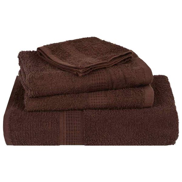 vidaXL Ensemble de serviettes FROGN 8 pcs marron 360 g/m²