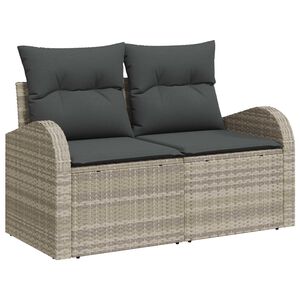 vidaXL Ensemble de canap&eacute; de jardin 7 pcs Gris clair et gris fonc&eacute;
