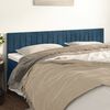 vidaXL T&ecirc;tes de lit 2 pcs Bleu fonc&eacute; 80x5x78/88 cm Velours