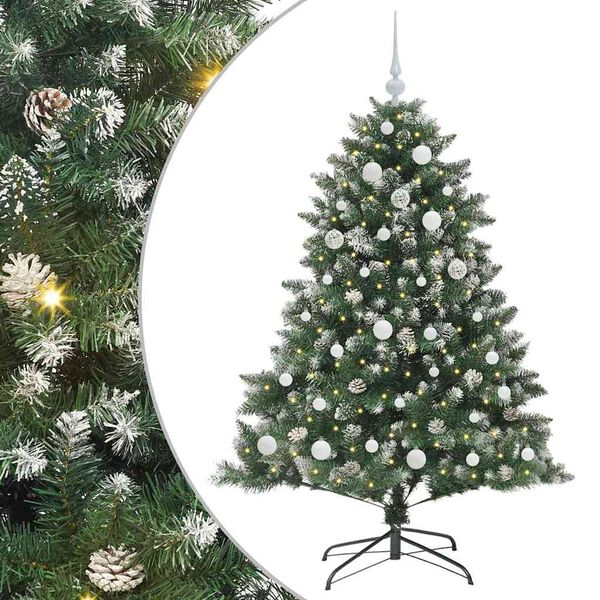vidaXL Sapin de Noël artificiel avec 150 LED Vert 105 x 105 x 150 cm