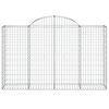 vidaXL Paniers à gabions arqués 8 pcs 200x50x120/140 cm Fer galvanisé