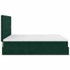 vidaXL Cadre de lit ottoman avec matelas vert foncé 160x200 cm velours