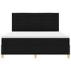 vidaXL Lit &agrave; ressorts avec matelas Noir 180 x 200 cm tissu