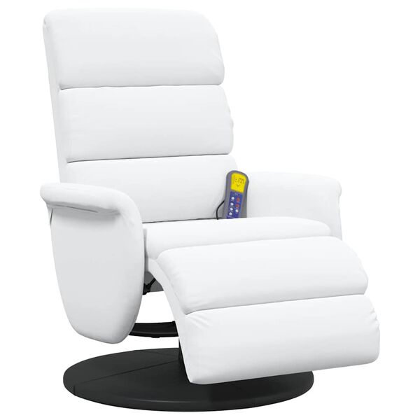 vidaXL Fauteuil inclinable Blanc PU