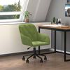 vidaXL Chaise pivotante de bureau Vert clair Velours