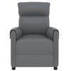 vidaXL Fauteuil de massage Gris Similicuir
