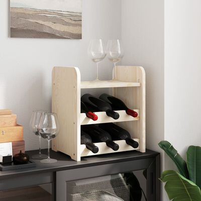 vidaXL Casier à vin avec panneau supérieur 33x25x37 cm bois pin massif