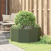 vidaXL Jardini&egrave;re Vert olive 120 x 120 x 50 cm Acier