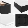 vidaXL Lit avec rangement et matelas Noir 90 x 200 cm Simili cuir