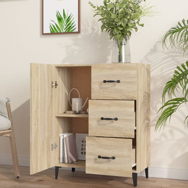 vidaXL Buffet chêne sonoma 69,5x34x90 cm bois d'ingénierie