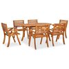 vidaXL Ensemble de salle &agrave; manger de jardin 7 pi&egrave;ces 150 x 90 cm Bois d'acacia massif