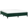 vidaXL Cadre de lit sans matelas vert fonc&eacute; 160x200 cm velours