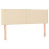 vidaXL Sommier &agrave; lattes de lit avec matelas Cr&egrave;me 140x190 cm Tissu