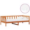 vidaXL Lit d'appoint avec matelas Brun cir&eacute; et blanc 90 x 200 cm