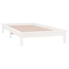 vidaXL Cadre de lit &agrave; LED sans matelas blanc 100x200 cm bois massif