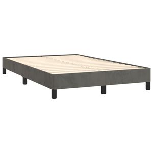 vidaXL Cadre de lit sans matelas gris fonc&eacute; 120x190 cm velours