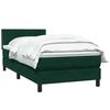 vidaXL Sommier &agrave; lattes de lit et matelas vert fonc&eacute; 90x210 cm velours