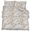 vidaXL Ensemble de housse de couette blanc et marron 200x200 cm Coton