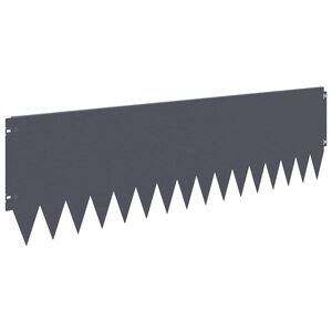 vidaXL Bordure de Pelouse 10 pc 103 x 30 cm Acier Anthracite