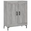vidaXL Buffet haut Sonoma gris 69,5x34x180 cm Bois d'ing&eacute;nierie