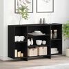 vidaXL Buffet Ch&ecirc;ne noir 120 x 30 x 75 cm Bois d'ing&eacute;nierie