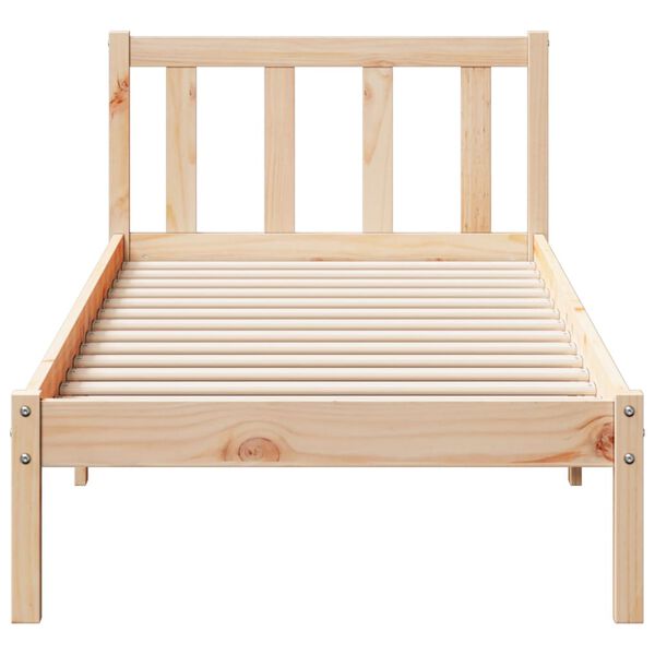 vidaXL Cadre de lit extra long sans matelas 80x210 cm bois massif pin