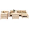 vidaXL Salon de jardin 7 pcs bois de pin massif
