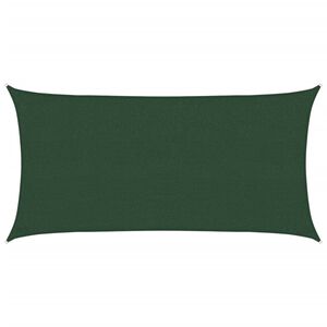 vidaXL Voile d'ombrage 160 g/m² Vert foncé 2,5x5 m PEHD