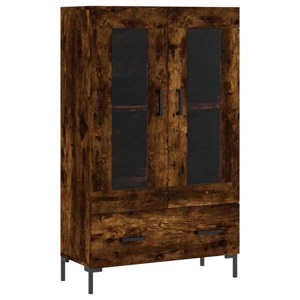 vidaXL Buffet haut ch&ecirc;ne fum&eacute; 69,5x31x115 cm bois d'ing&eacute;nierie