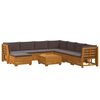 vidaXL Ensemble de canap&eacute;s d'ext&eacute;rieur avec coussin 9 Pi&egrave;ce Marron
