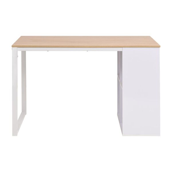 vidaXL Table d'&eacute;criture 120x60x75 cm Ch&ecirc;ne et blanc