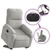 vidaXL Fauteuil inclinable &eacute;lectrique gris clair tissu microfibre