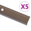 vidaXL Nez de marche forme en L 5 pcs aluminium 90 cm marron