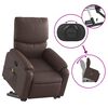 vidaXL Fauteuil inclinable de massage Marron Similicuir